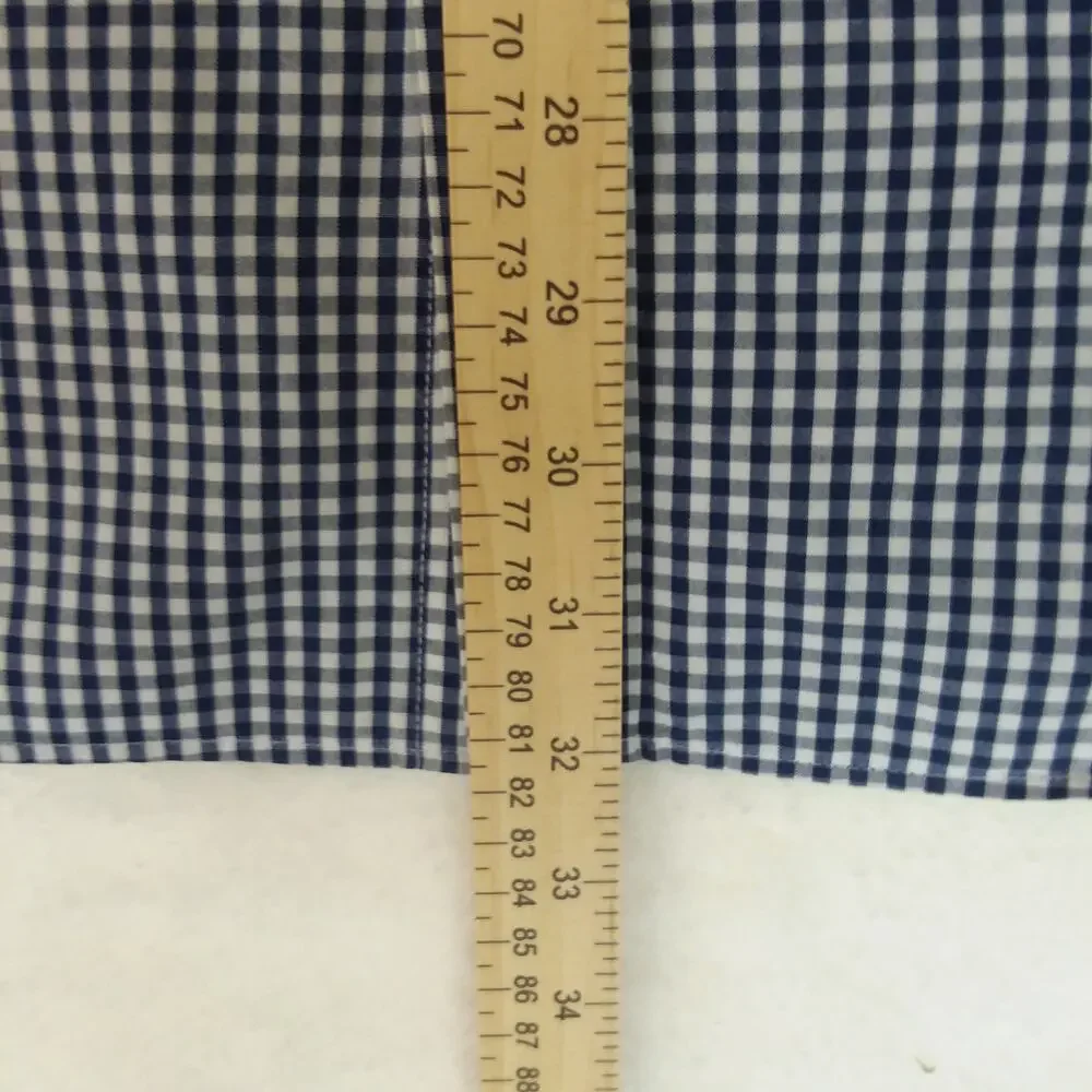 J. Crew Button Down Classic Shirt Men's‎ XL Blue & White Gingham Check Gorpcore